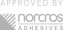 A small banner displaying approved by Norcros adhesives with their logo